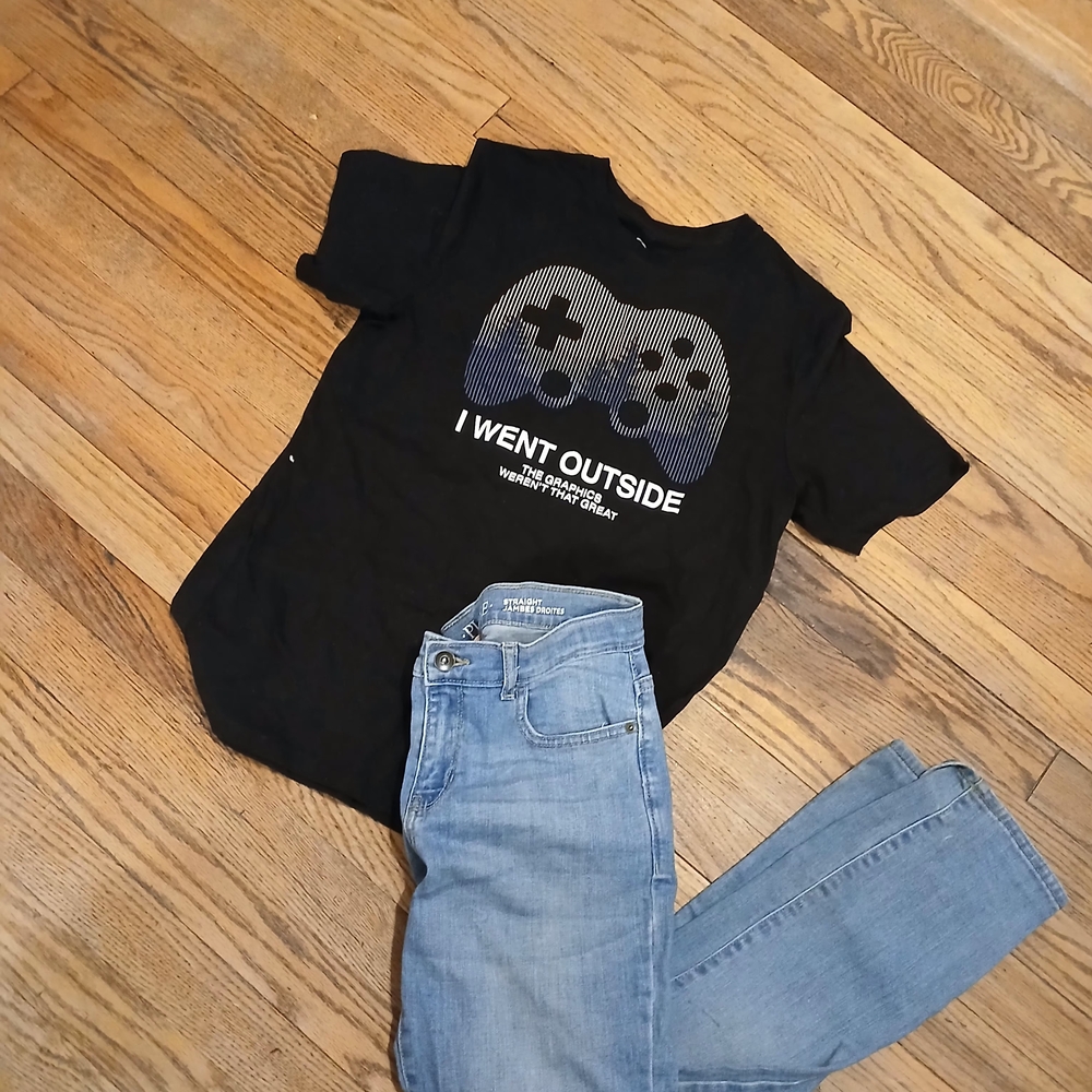 Place Black Gaming Tee with Controller Design